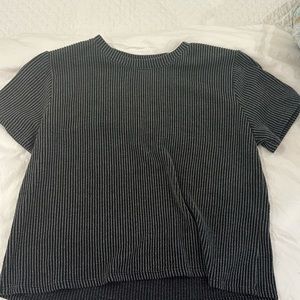 grey ribbed baby tee